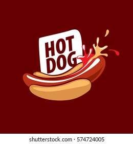 vector logo hot dog