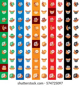 vector logo hot dog