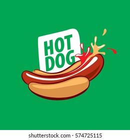 vector logo hot dog