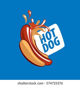 vector logo hot dog