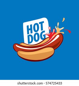 vector logo hot dog