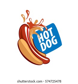 vector logo hot dog