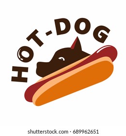 Vector logo hot dog