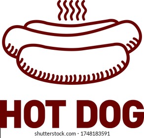 logotipo vectorial hot dog