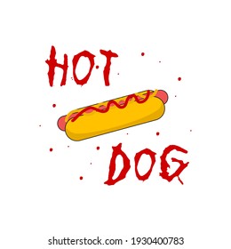 vector logo hot dog fast food