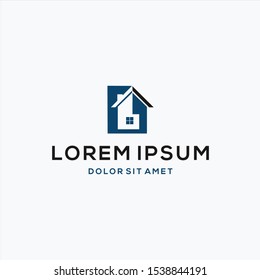 vector logo of house, building, construction, template design ready to use