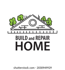 logotipo vectorial de una empresa de construcción de viviendas