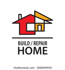 logotipo vectorial de una empresa de construcción de viviendas