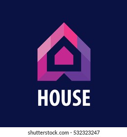 vector logo House in the form of arrows