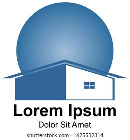 vector logo with a house shape. company logo