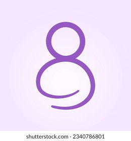 Vector logo of a hugging person in a minimalist, line art style for social services, psychological help, rehabilitation centers