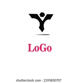 Vector or Logo Human Letter Y Design Template. Abstract, concept, illustration,