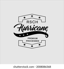 VECTOR LOGO HURRICANE VINTAGE RETRO DISEÑO CLÁSICO PARA ROPA