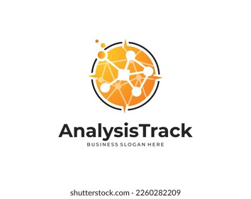 Pista de análisis de icono del logotipo del vector