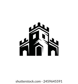 vector logo icon castle. white background