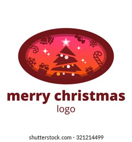 Vector logo icon christmas