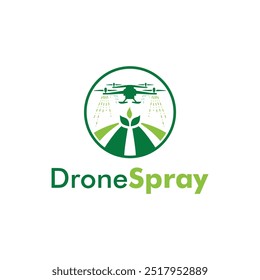 ícone de logotipo de vetor drone spray. design de logotipo