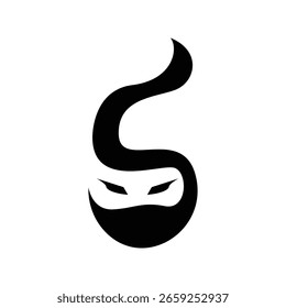 Vektorlogo, Icon-Illustration von S ninja Symbol