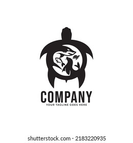 Vector Logo icon Illustration Turtle 