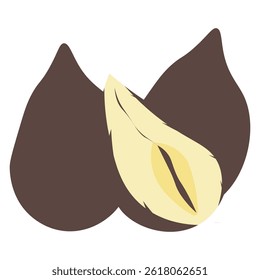 vector, logo, icon, image of salak fruit, the color is brown, the icon of salak fruit is quite simple, but looks beautiful and sweet