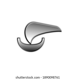 Logotipo vectorial o icono en la imagen de Ilustración 3D