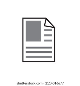 vector logo icon, paper for writing media