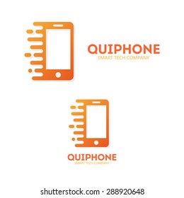 Vector logo or icon phone in motion 