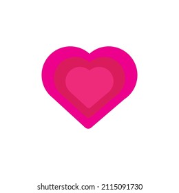 vector logo icon, pink love