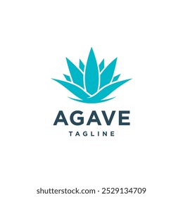 vector logo icon silhouette agave plant