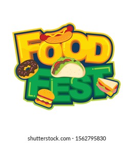 Vector logo, icon template design for Food Festival 