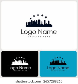 ícone de logotipo de vetor paisagem urbana. conceito logotipo