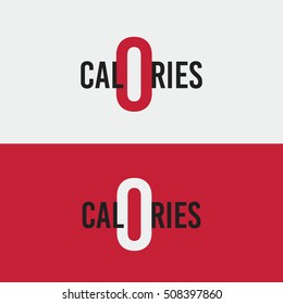 Vector Logo, Icon, Zero Calories, Diet, Health