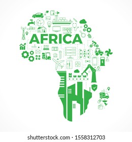 Vector Logo and icons for Africa Industrialization Day. Can be used for national day or any other events