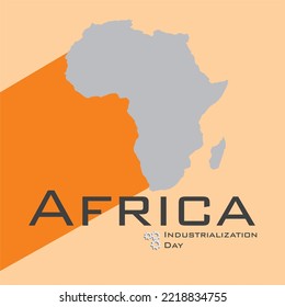Vector Logo and icons of Africa industrialization day celebration. flat design. flyer design.flat illustration graphic. can be use for background, copy space and wallpaper