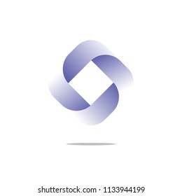 vector logo illusion of the purple color line
