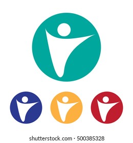 vector logo illustrating freedom, corporate logotype style. EPS