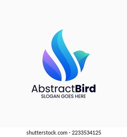 Vektorlogo-Illustration Abstrakter Vogel-Farbstil
