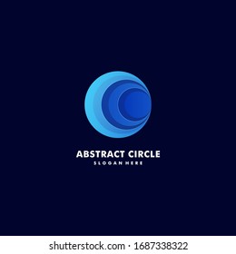 Vector Logo Illustration Abstract Circle Colorful Style.