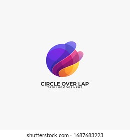 Vektorillustration Logo Illustration Abstrakte Circle Gradient Farbstil.