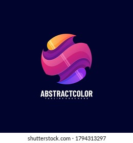 Ilustración del logotipo del vector Estilo de color gradiente de color abstracto.