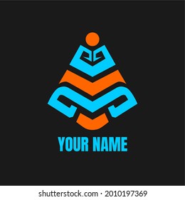 Vector logo Illustration,  Abstract emblem, design concept, logo, logotype element for template.
File EPS.
