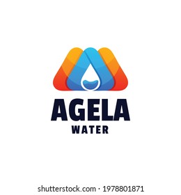 Vector Logo Illustration Abstract Gradient Colorful Style.