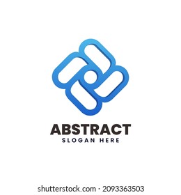 Ilustración del logotipo vectorial Resumen Estilo de arte de línea de degradado.