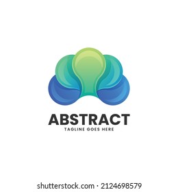 Ilustración del logotipo vectorial Resumen Estilo de color gradiente.