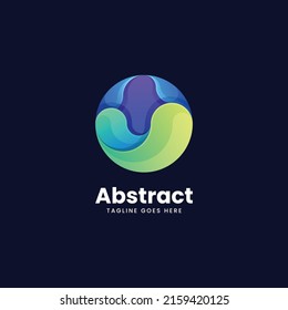 Vector Logo Illustration Abstract Gradient Colorful Style.