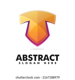 Vector Logo Illustration Abstract Gradient Colorful Style.