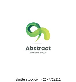 Vector Logo Illustration Abstract Gradient Colorful Style.