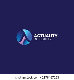 Vector Logo Illustration Abstract Gradient Colorful Style.