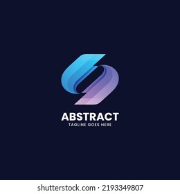 Vector Logo Illustration Abstract Gradient Colorful Style.