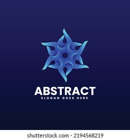 Vector Logo Illustration Abstract Gradient Colorful Style.